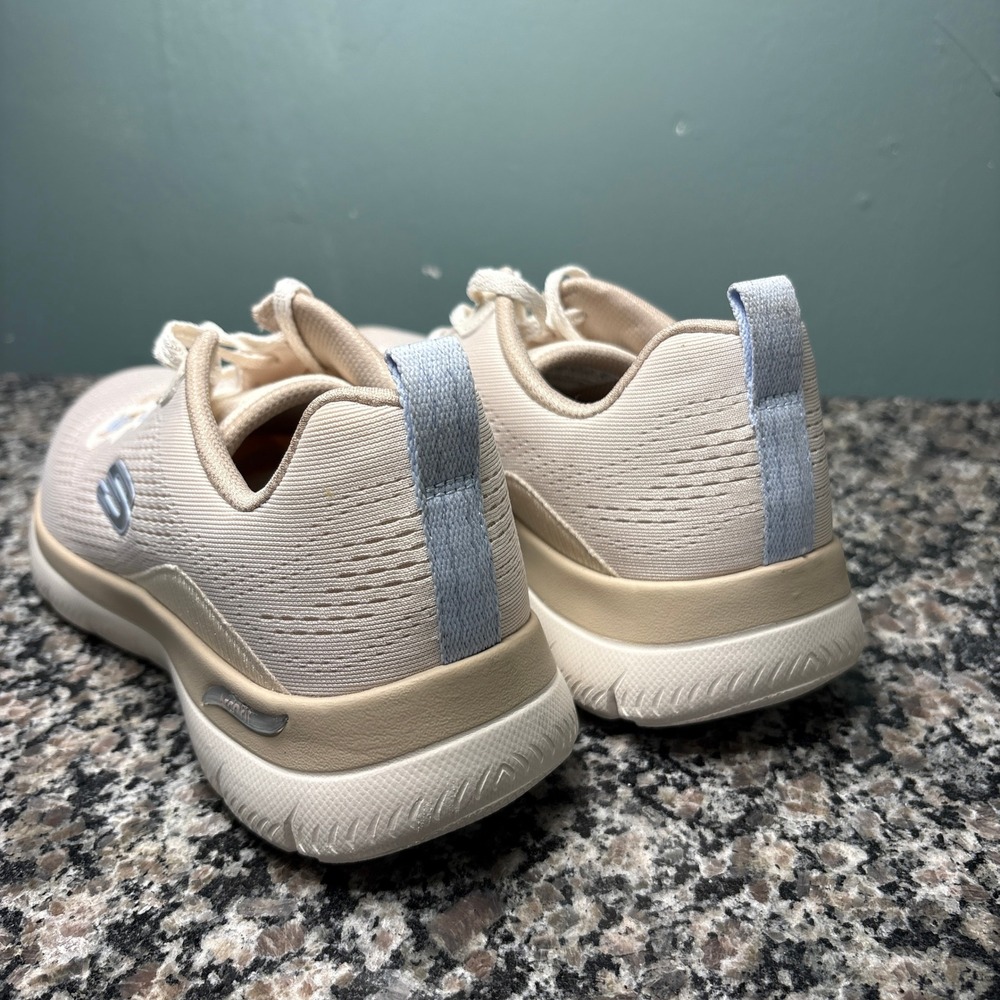 Skechers Arch Fit Big Appeal Cream Taupe Mesh Sneakers 150754 Womens 9.5 - Picture 3 of 8